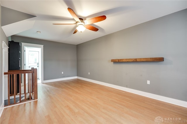 1809 Shroyer Rd, Oakwood, OH 45419 - empty room with light wood finished floors and ceiling fan