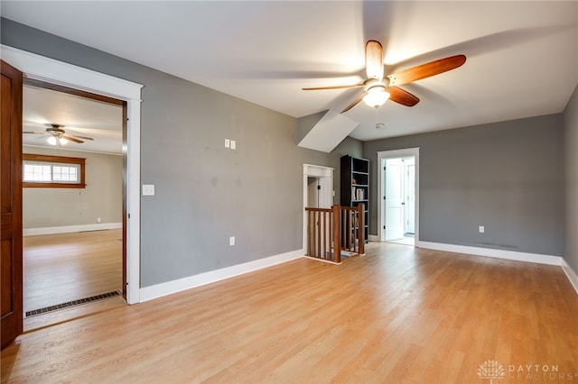 1809 Shroyer Rd, Oakwood, OH 45419 - spare room with ceiling fan and light wood-type flooring