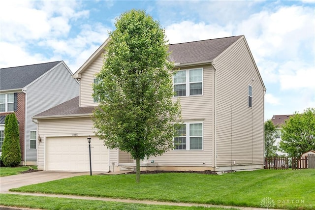 2385 Gerard Ct, Fairborn, OH 45324 - view of front of home featuring concrete driveway, a garage, and roof with shingles