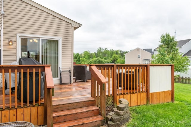 2385 Gerard Ct, Fairborn, OH 45324 - wooden deck with a lawn