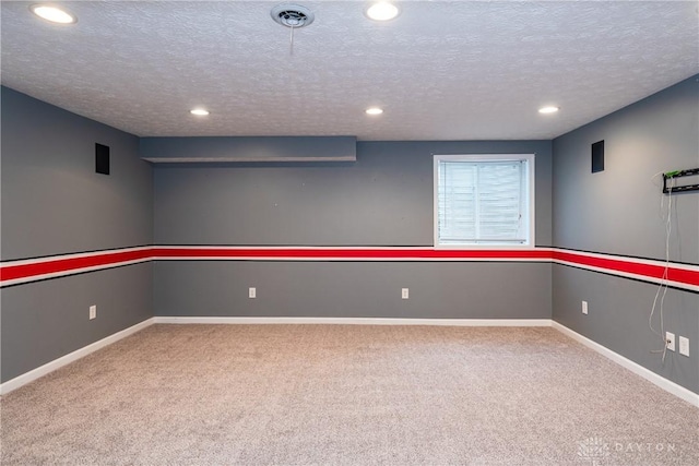 2385 Gerard Ct, Fairborn, OH 45324 - carpeted spare room with recessed lighting, baseboards, and a textured ceiling