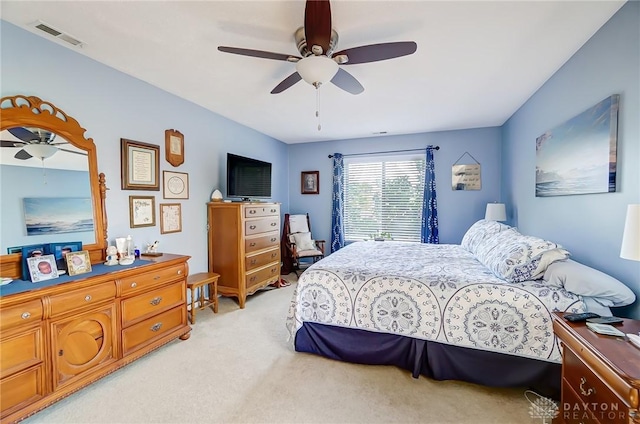 1357 Tattersall Rd Unit 70, Dayton, OH 45459 - bedroom with light colored carpet and a ceiling fan