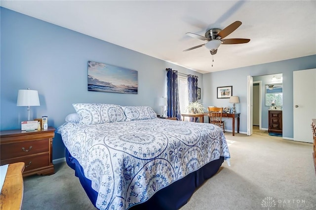 1357 Tattersall Rd Unit 70, Dayton, OH 45459 - bedroom with carpet floors, baseboards, and ceiling fan