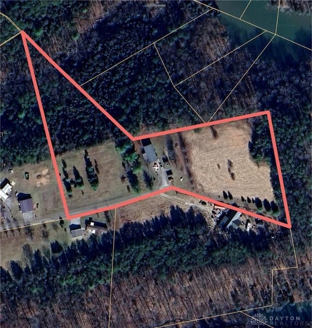 1646 Bell Hollow Rd, Hillsboro, OH 45133 - map / location featuring property boundaries highlighted