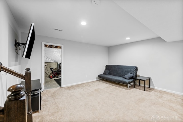 4069 Fawn Crossing Dr, Mason, OH 45040 - living area with carpet floors, baseboards, and recessed lighting