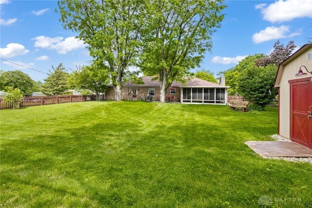 6719 Morrow Dr, Clayton, OH 45415 - view of yard with a sunroom