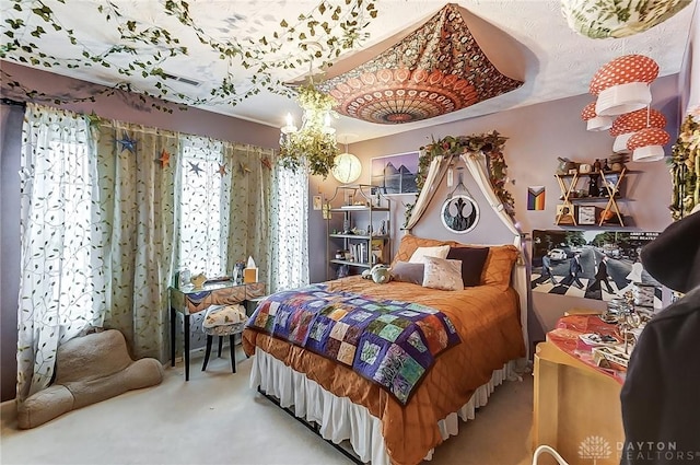 1061 Dapple Ct, Fairborn, OH 45324 - bedroom with a chandelier and carpet