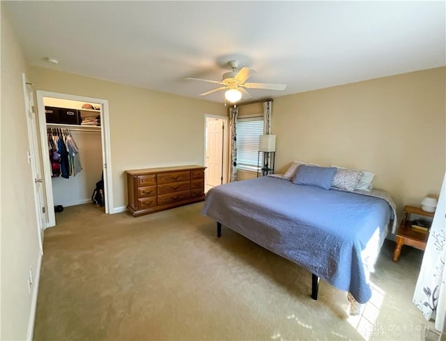 869 Maxwelton, Washington Twp, OH 45459 - bedroom with carpet flooring, a ceiling fan, baseboards, and a closet
