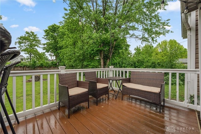 2819 Mccall St, Dayton, OH 45417 - wooden terrace with a lawn