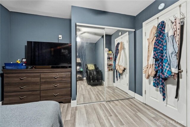 2819 Mccall St, Dayton, OH 45417 - bedroom featuring wood finished floors, a closet, and baseboards