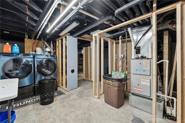 2819 Mccall St, Dayton, OH 45417 - unfinished below grade area featuring washer and clothes dryer