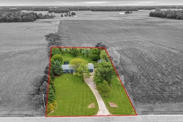 1277 Yocom Rd, Cable, OH 43009 - overview of rural landscape with property boundaries highlighted