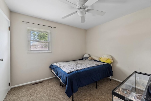 2089 Clearview Dr, Bellbrook, OH 45305 - bedroom featuring carpet floors, baseboards, and ceiling fan