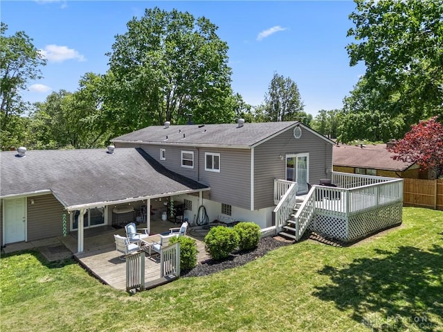 2089 Clearview Dr, Bellbrook, OH 45305 - back of house featuring a deck and a patio