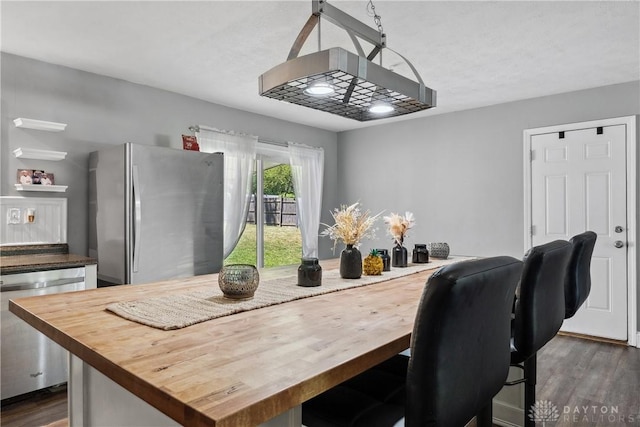2089 Clearview Dr, Bellbrook, OH 45305 - dining room with dark wood-type flooring