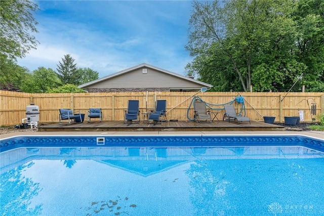 4491 Powder Horn Dr, Beavercreek, OH 45432 - view of pool featuring a deck and a fenced backyard