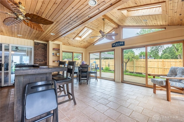 4491 Powder Horn Dr, Beavercreek, OH 45432 - sunroom featuring a skylight