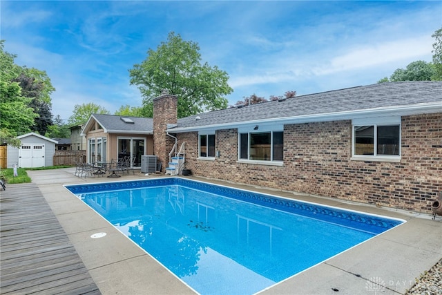 4491 Powder Horn Dr, Beavercreek, OH 45432 - view of pool featuring a patio area and cooling unit