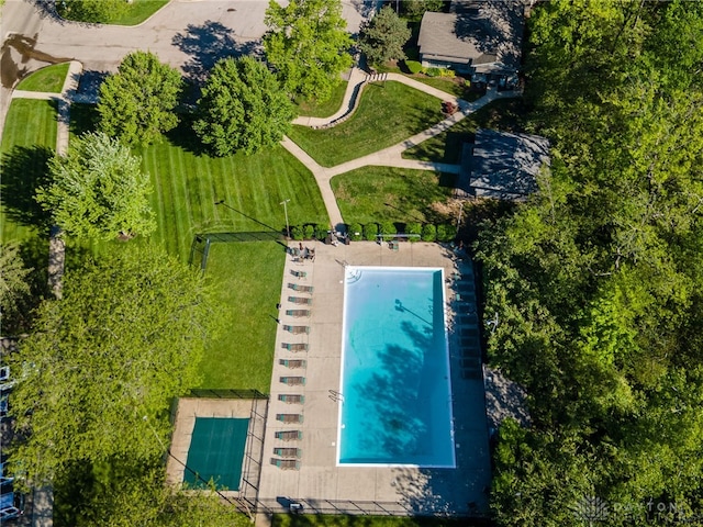 1743 Running Brook Trl Unit C, West Carrollton, OH 45449 - aerial view of a pool