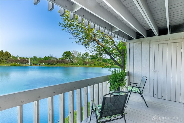 1743 Running Brook Trl Unit C, West Carrollton, OH 45449 - balcony featuring a water view