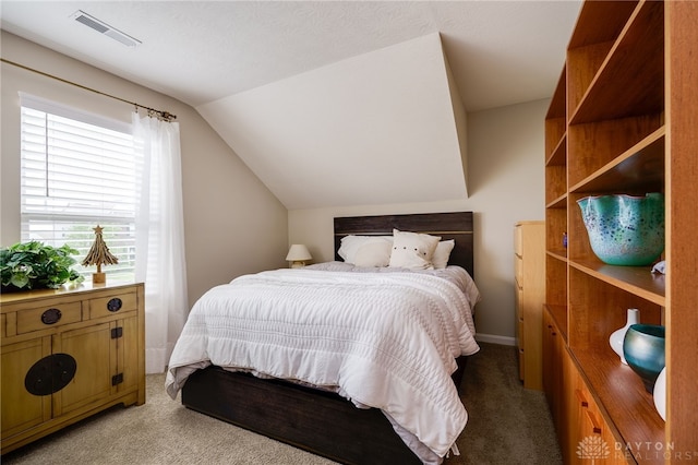 148 Oasis Ct, Springboro, OH 45066 - bedroom featuring light carpet and vaulted ceiling