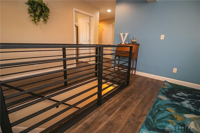 1331 Peregrine Way, Hamilton, OH 45013 - staircase featuring wood finished floors, baseboards, and recessed lighting