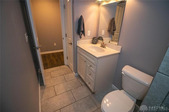 1331 Peregrine Way, Hamilton, OH 45013 - half bath with vanity, toilet, and tile patterned flooring