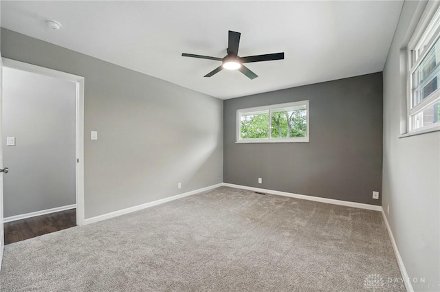 3040 Fontano Dr, Kettering, OH 45440 - carpeted spare room with ceiling fan, a smoke detector, and baseboards