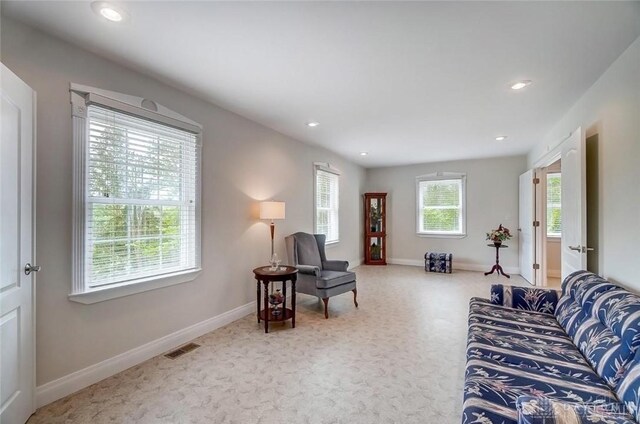 5829 Watt Rd, Camden, OH 45311 - carpeted living area with recessed lighting and baseboards