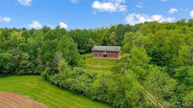 5829 Watt Rd, Camden, OH 45311 - aerial view of property and surrounding area featuring a forest