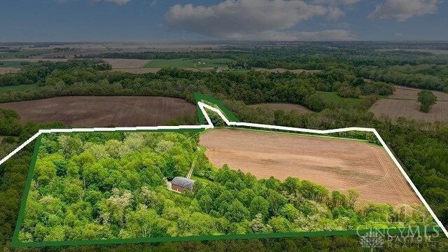 5829 Watt Rd, Camden, OH 45311 - overview of rural landscape with property boundaries highlighted