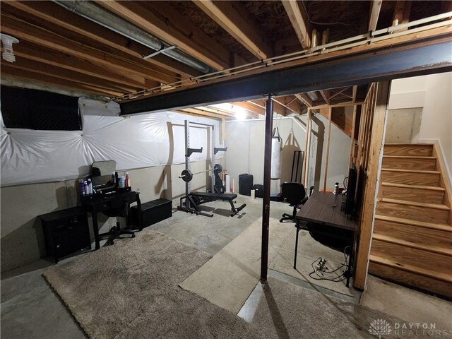 2380 Patterson Ln, Troy, OH 45373 - unfinished basement featuring stairs