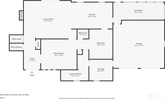 2942 Stauffer Dr, Beavercreek, OH 45434 - floor plan / room layout
