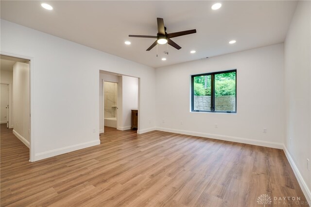 6481 Stagecoach Way, Liberty Twp, OH 45011 - unfurnished bedroom featuring light wood finished floors, recessed lighting, baseboards, and ensuite bathroom