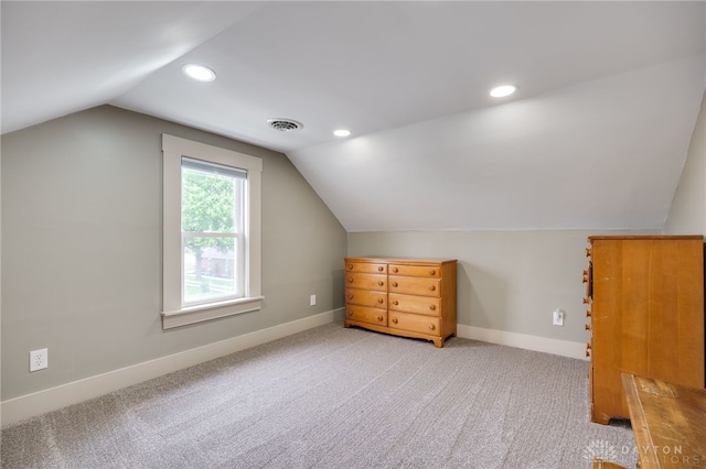 602 W N St, Arcanum, OH 45304 - bonus room with vaulted ceiling, recessed lighting, baseboards, and light colored carpet