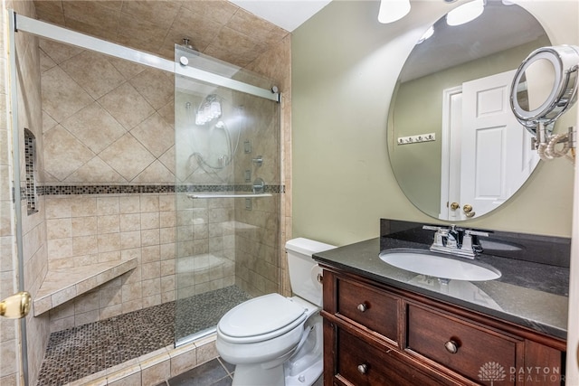 2182 Sharon View Ct, Lebanon, OH 45036 - full bathroom with toilet, a shower stall, and vanity