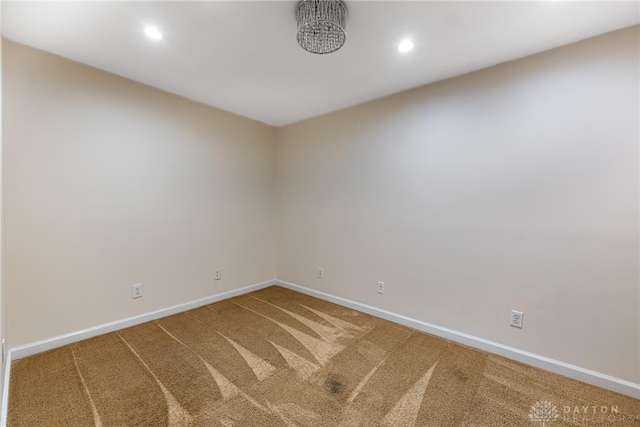 2182 Sharon View Ct, Lebanon, OH 45036 - spare room with carpet floors, baseboards, and recessed lighting