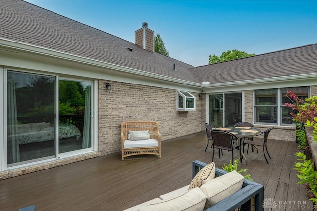 2182 Sharon View Ct, Lebanon, OH 45036 - wooden terrace with outdoor dining space