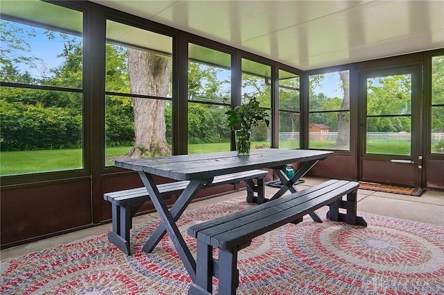 600 Deauville Dr, Washington Twp, OH 45429 - sunroom / solarium featuring outdoor dining area and healthy amount of natural light