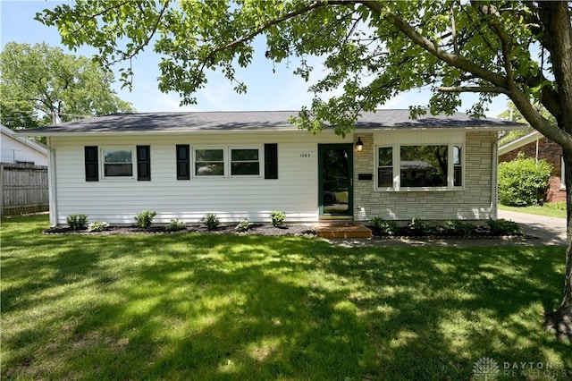 1265 Jeanette Dr, Dayton, OH 45432 - single story home with stone siding