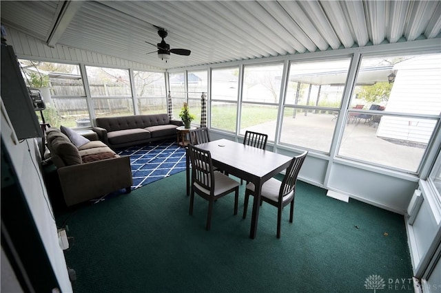 1265 Jeanette Dr, Dayton, OH 45432 - sunroom / solarium with a ceiling fan and outdoor lounge area