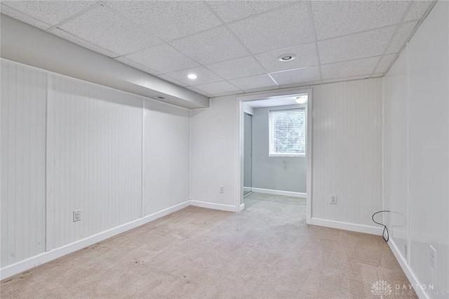 407 Claranna Ave, Oakwood, OH 45419 - below grade area featuring a drop ceiling and carpet