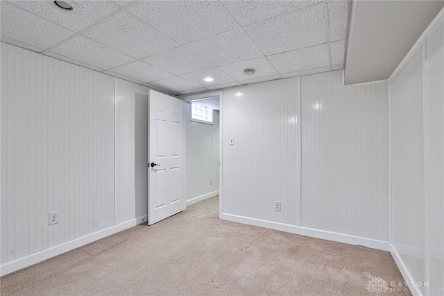 407 Claranna Ave, Oakwood, OH 45419 - basement with carpet flooring and a paneled ceiling