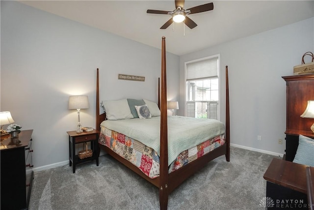 7516 Blue Fox Run, West Chester, OH 45069 - carpeted bedroom with baseboards and ceiling fan