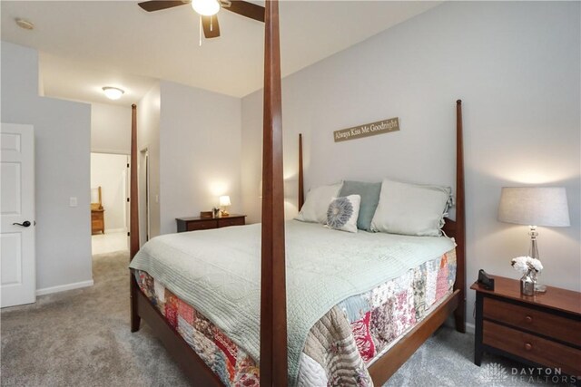 7516 Blue Fox Run, West Chester, OH 45069 - carpeted bedroom featuring ceiling fan and baseboards