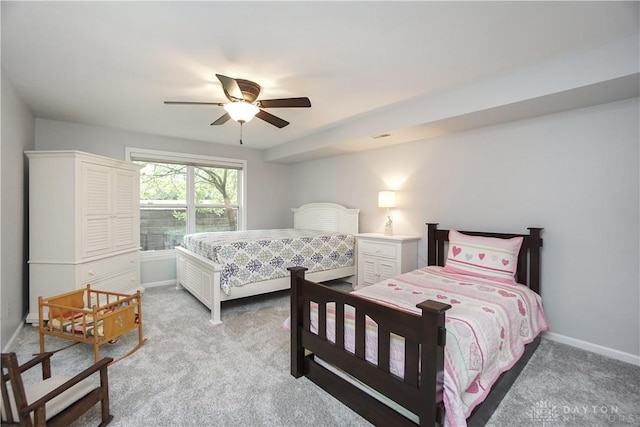 7516 Blue Fox Run, West Chester, OH 45069 - bedroom with carpet flooring and ceiling fan