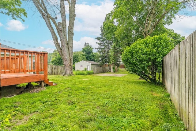 522 Pennsylvania Ave, Troy, OH 45373 - view of yard featuring a wooden deck