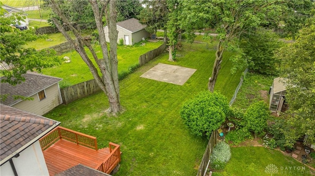 522 Pennsylvania Ave, Troy, OH 45373 - view of yard with a wooden deck and a patio area