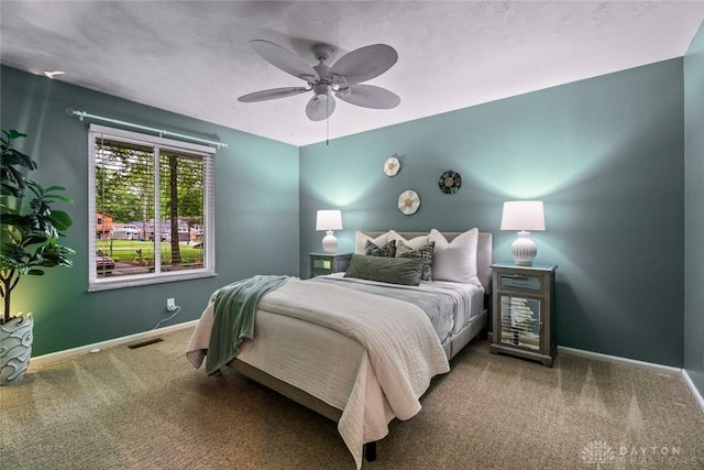 286 Honey Jane Dr, Beavercreek, OH 45434 - bedroom featuring carpet, baseboards, and ceiling fan