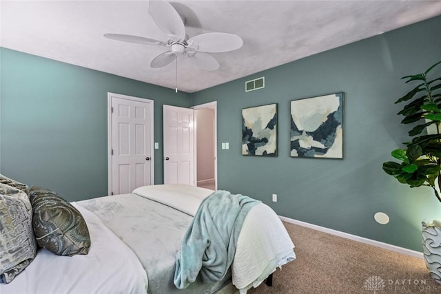 286 Honey Jane Dr, Beavercreek, OH 45434 - carpeted bedroom featuring baseboards and ceiling fan